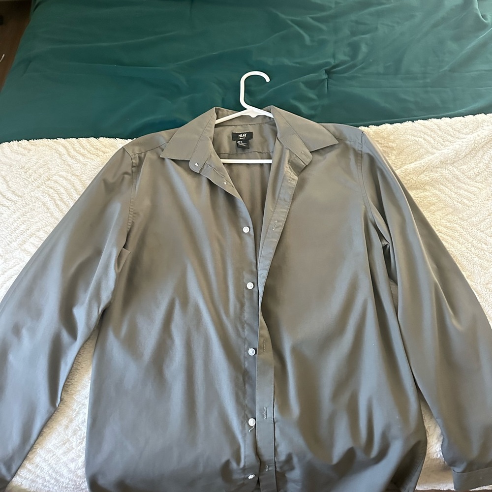 H&M Charcoal Slim Fit Shirt